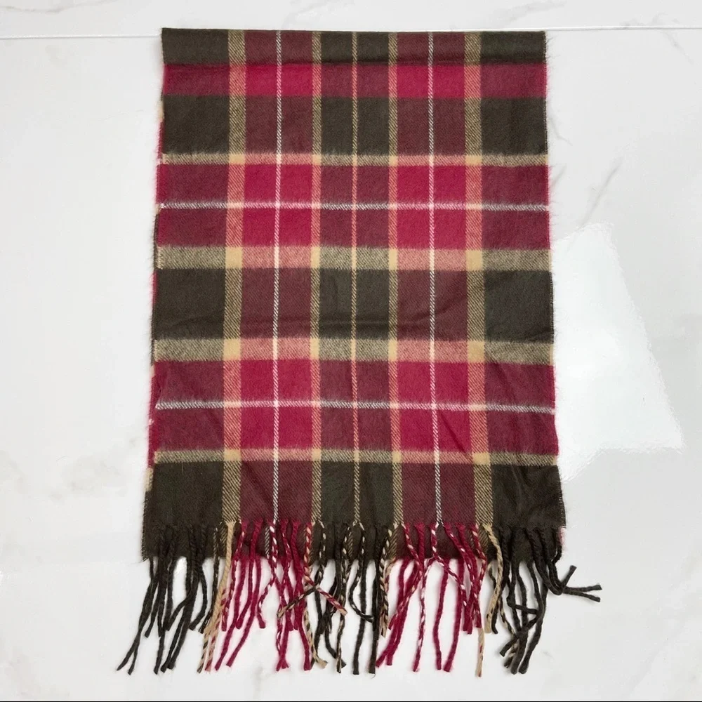 David & Young Softer than Cashmere Unisex Plaid Fringe Holiday Fashion Scarf